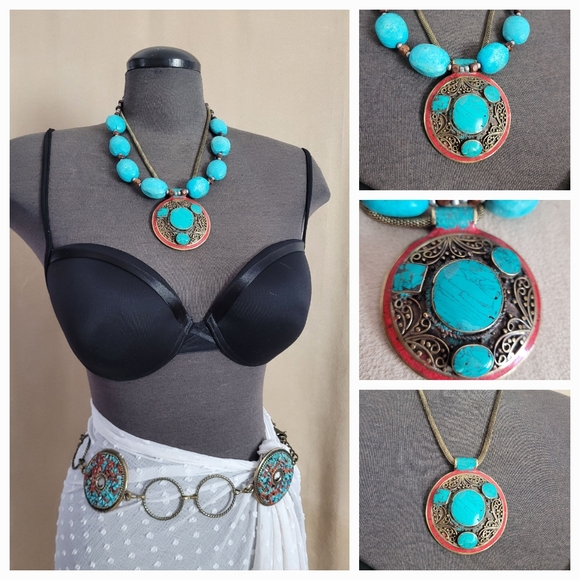 Turquoise NECKLACE Set/  EACH - Picture 7 of 11